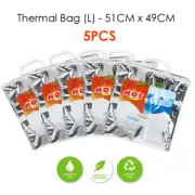 5X Home Master® Thermal Bags With Snap Lock Handle Hot/Cold Reusable 51cmx 49cm