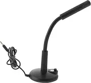 Generic Recording Microphone Compact Desktop Mic 3.5mm Connection for Meetings Games and Chatting Black