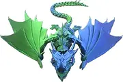 Printed Articulated Dragon - Realistic Crystal Dragon Toys,Relieve Stress Boost Creativity with Articulated Fidget Toy for Home Decor