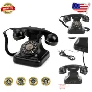 Retro Landline Desk Phone with Easy Redial for Home Office – Classic Gold Finish