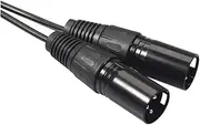 FELTECHELECTR 2 to XLR Male Adapter Cable Durable Audio Cord for DVD Vcd Tv Radio High Sound Quality and Shielded Design Versatile Connection for Audio Devices