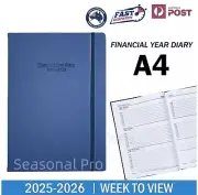 2025 2026 Financial Year Diary Week To View A4 Hard Cover Week To A Page Planner