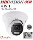 Hikvision OEM 2.8MM 5MP Colorvu Analog HD Turret Camera w/ Spotlight