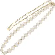 [FOMIYES] Elegant Pearl Shell Waist Chain for Women Stylish Dress Belt Accessory for Parties Beach Shopping Present for Friends Special Occasions Enhances Body Shape