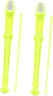 Mikinona 2Pcs 8 Soprano Recorder for Students Durable Flute Cleaning Wind Instrument for Beginners Music Lovers