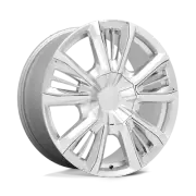 Performance Replicas PR212 22x9 6x139.7 28mm Silver With Chrome Accents Wheel