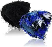 [FBIEE88TR] 2 Pcs Tassel Beanie for Men Distressed Balaclava Knitted Beanies Caps Winter Warm Outdoor Head Wraps Cap