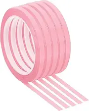 uxcell 5 Pack Whiteboard Tape, 7mm 1/4" Width Art Tape Dry Erase Board Pinstripe Thin Tape for Graphic Chart Grid Drafting Electrical Marking, Pink