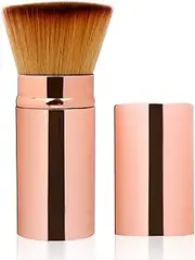 UNIMEIX Retractable Kabuki Brush Sunscreen Applicator for Kids Flat Foundation Brush for Liquid Makeup, Bronzer, Cream or Flawless Powder Makeup