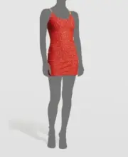 $495 Alice + Olivia Women's Red Sequin Nelle Mini Dress Size 6