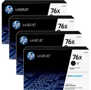 4 Pack HP 76X Toner Ink Cartridge High Yield Black CF276X LaserJet Pro M404 M428 Genuine