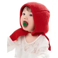 在飛比找ETMall東森購物網優惠-創意新年網紅色毛線帽子兒童攝影