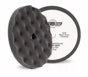 Buff and Shine® 8" #820FBW Black Convoluted Face Foam Grip Pad™, Flat Back 2PK