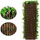 Artificial Fence Expandable Fitment Privacy Protection Green Leaves Height