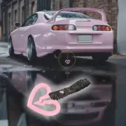 Pink S Broken Heart JDM Ring Tsurikawa Subway Car Handle Strap -BK Clouds Nylon