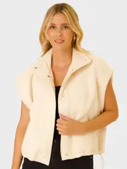 Womens Fluffy Sherpa Vest