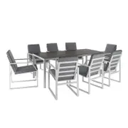 Doona 8-Seater Modern Outdoor Dining Set – Weather-Resistant