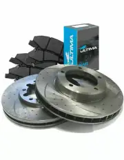 SLOTTED DIMPLED Front 295mm BRAKE ROTORS & PADS for TRITON ML MN MQ MR