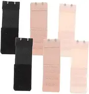 [SAFIGLE] Soft Polyester Bra Extender Straps 6 Pack Elastic Back and Stainless Steel Hooks Easy to Apply and Comfortable Wear