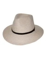 [Rigon] Darby Flexibraid Fedora Hat in Mixed Camel