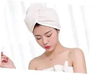 Healeved 2pcs Microfiber Hair Drying Cap for Quick Drying Absorbent Hair Bonnet Sleep Cap Travel Essential Random Color