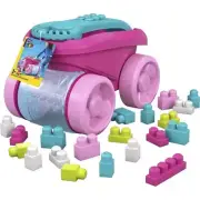 New Mega Bloks First Builders Blocks Scooping Wagon Pink & Teal 20pc blocks