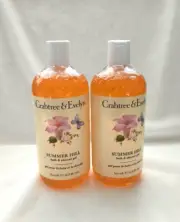 2 x Crabtree & Evelyn Summer Hill Bath and Shower Gel 500ml