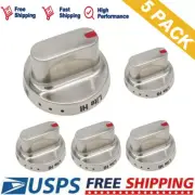 5PCS Gas Stove Range Knobs DG64-00473A for Samsung Cooktop Oven NX58J7750SS