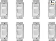 Leviton 6674-10W SureSlide Dimmer Switch For Incandescent, CFL &LED White 8-PACK