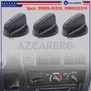 3pcs For Toyota 1995-2004 Tacoma Control Knob of Heater A/C Temperature HVAC Fan (for: Toyota)