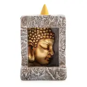 Stone Frame Buddha Backflow Incense Burner