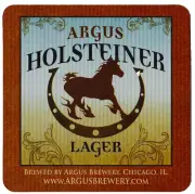 Argus Brewery Holsteiner Lager Beer Coaster Chicago IL