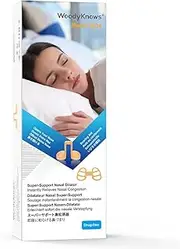 WoodyKnows Super-Support Nasal Dilator, Model 2024 Soft, improves sleep and sports airflow, nasal congestion and nose-related snoring aid (Trial XS/S/M/L)