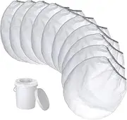 10 Pcs 5 Gallon Paint Strainer Bags, Elastic Top Opening,White Fine Mesh Filter Bag, Disposable Bag,Bucket Strainer Hydroponic Paint Filter Bag,for Use with Paint Guns and Sprayers