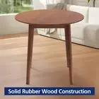 100cm Wooden Round Dining Table for Kitchen Cafe Restaurant Walnut