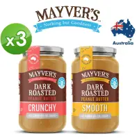 在飛比找momo購物網優惠-【Mayvers】澳洲香烤無糖花生醬375g*3入(口味任選