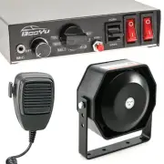 BooYu 9 Tone 12V 200W Warning Emergency Siren PA System [Slim Speaker][Handhe...