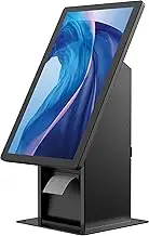 Self Service Kiosk POS Stand - CTA POS Kiosk with CPU & Printer Compartments for Digital Signage Displays up to 33 Pounds - for Restaurants, Retail & Business - Black - (ADD-SSKPCB)