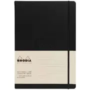 Rhodia Webbie A4 Lined Notebook Black 192 Pages