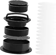 LOORGVEL 1Pc Meat Presser Kitchen Tool for Hamburgers Includes Oil Papers Easy to Use Hamburger Press for Striped Patties Essential Kitchen Utensils for Home Chefs