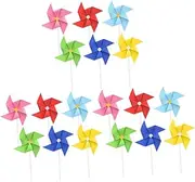 Milisten 18Pcs Windmill Cake Toppers Decorations Mixed Styles for Birthday Celebrations Safe Material for Cake Decorating