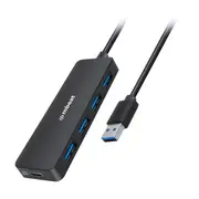 mbeat 4-Port USB 3.0 Hub with USB-C DC Port Compact and Portable Design Expandable Connectivity Data Transfer Speed: 5Gbps Weight: 32g