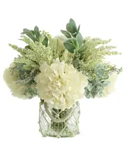 Creative Displays Hydrangea, Heather And Eucalyptus Floral Arrangement