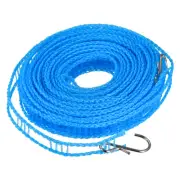 Portable Clothesline, 32.8ft Nylon Windproof Non-Slip Washing Line, Blue