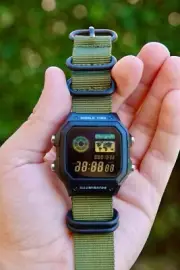 Night Forest – Modified Watch Based on Casio AE-1200 – Green Screen, 22mm Strap