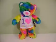 NEW BUILD A BEAR "I LOVE CALIFORNIA" RAINBOW 17" BEAR