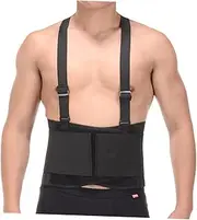 Gym Fitness Waist Support Men Women Lumbar Back Brace Adjustable Elastic Lumbar Support Black Size l