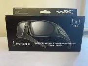 Wiley X ROMER 3 Ballistic Rated ANSI Z87 Safety Sunglasses Changeable Lenses