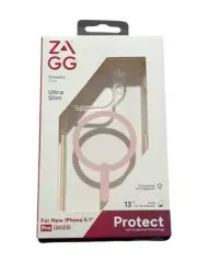 J8. ZAGG Piccadilly Snap Ultra Slim Case For iPhone 15 Pro - Clear/Pink