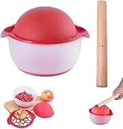 Pomegranate Peeler Silicone Pomegranate Deseeder with Bowl Pomegranate and Wood Hammer Arils Removal Tool Pomegranate Seeder Remover Anti-Slip Fruit Vegetable Pomegranate Peeling Machine Tools